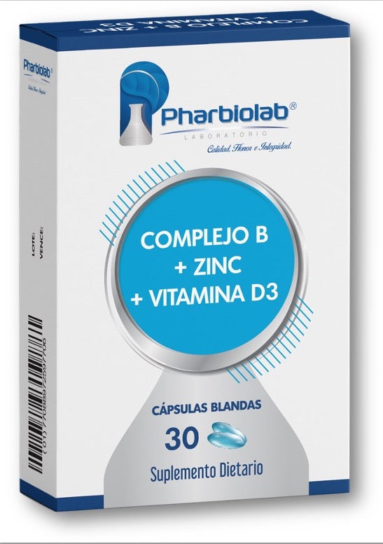 COMPLEJO B  + ZINC + VITAMINA D3 X 30 CAPSULAS