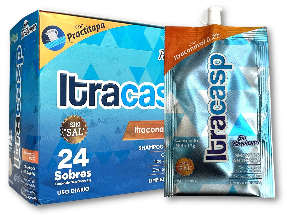 ITRACASP SHAMPOO ANTICASPA CAJA X 24 SOBRES