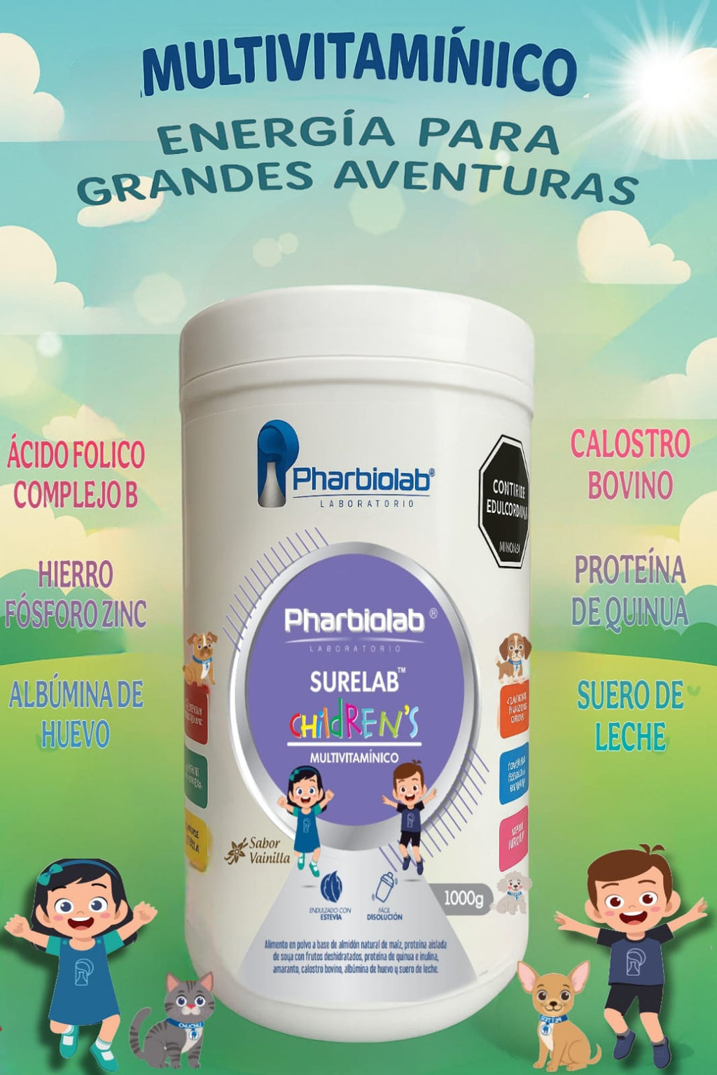 SURELAB CHILDREN'S (MULTIVITAMÍNICO - MULTIPROTEICO) X 1000g