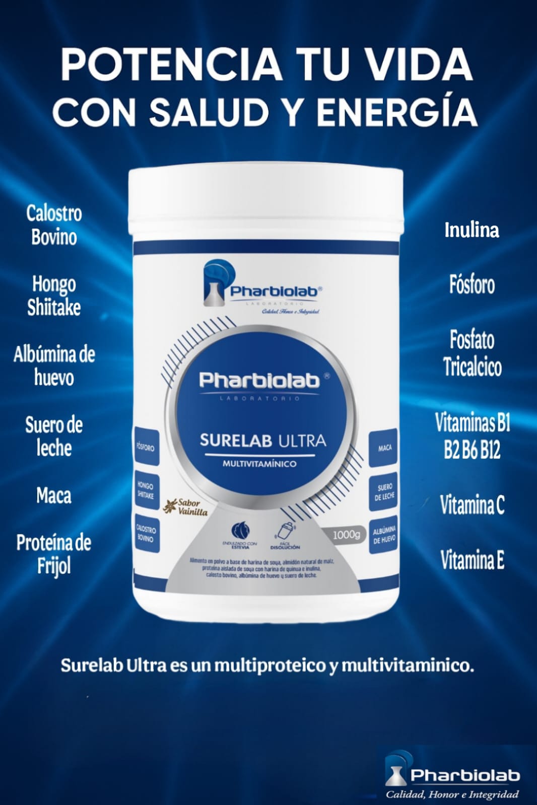 SURELAB ULTRA (MULTIVITAMINICO - MULTIPROTEICO) X 1000g